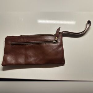 T Nobile Brown Leather Wrist Bag made and bought in Italy. Never used.
